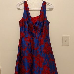 Blue and red dress